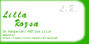 lilla rozsa business card